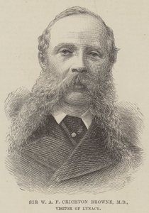 Sir W A F Crichton Browne, MD, Besucher der Geisteskrankheit (Stich)