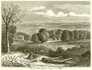 Ort des Kristallpalasts, 1852 von English School