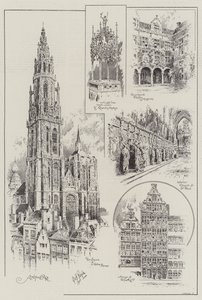 Skizzen von Antwerpen (Gravur) von English School