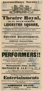 Skit-Theaterplakat, das eine Kneipe bewirbt, The Bear and Ragged Staff