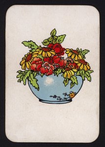 Snap-Spielkarte: Schale mit Blumen von English School