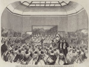 Soiree der Gesellschaft zur Förderung der Schönen Künste, abgehalten in der Suffolk-Street-Galerie, 26. Januar (Stich) von English School
