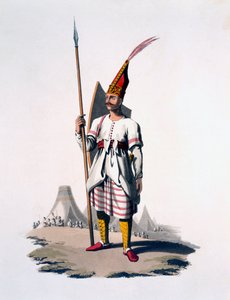Soldat von Albanien, ein Infanterist der osmanischen Armee, 1818 von English School