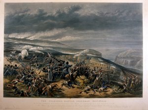 Soldaten in der Schlacht von Inkerman während des Krimkriegs, 5. November 1854, 1855 von English School