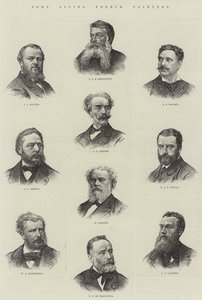 Einige lebende französische Maler (Gravur) von English School
