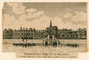 Somerset House und Treppen, wie sie vor dem Abriss 1776 aussahen