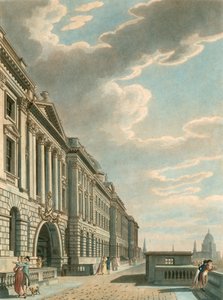 Somerset Terrace entlang der Themse, Somerset House, The Strand, London von English School