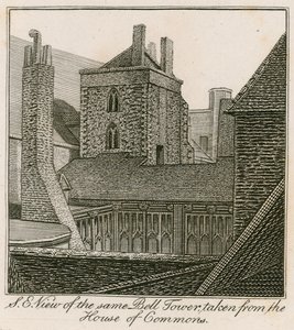 Südostansicht des Glockenturms, St. Stephens Kapelle, vom House of Commons aus gesehen