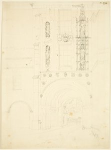 Südansicht des Torhauses der Abtei der Kathedrale von Bristol von English School