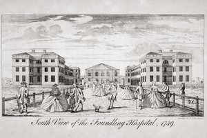 Südansicht des Findelhauses, London, 1749 von English School