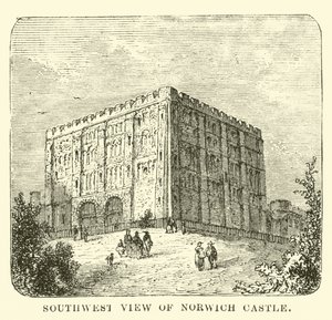 Südwestansicht von Norwich Castle von English School