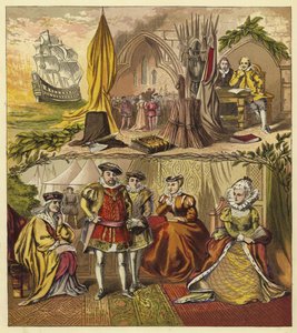 Souveräne der Linie Tudor; König Heinrich VII, König Heinrich VIII, König Eduard VI, Königin Maria, Königin Elisabeth I