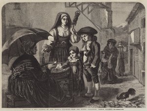 Einen Sou ausgeben (Gravur) von English School