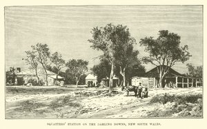 Squatter-Station auf den Darling Downs, New South Wales von English School