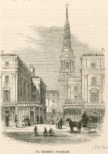 St Brides Kirche, Fleet Street, London von English School