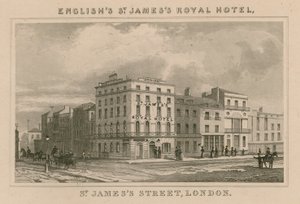 St. Jamess Royal Hotel, St. Jamess Street, London von English School