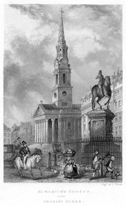 St. Martins Kirche von Charing Cross, 1837