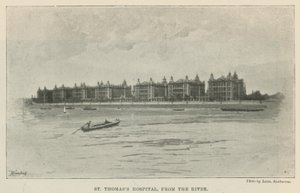 St Thomass Hospital, vom Fluss aus gesehen