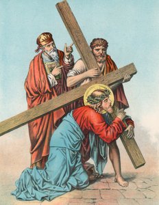 Station III: Jesus fällt zum ersten Mal unter dem Kreuz