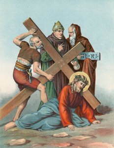 Station IX Jesus fällt zum dritten Mal unter dem Kreuz