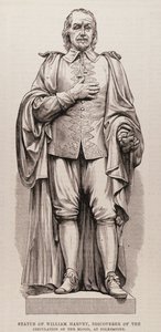 Statue von William Harvey (1578-1657), Entdecker des Blutkreislaufs, in Folkestone, aus The Illustrated London News, 13. August 1881