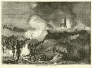 Straßburg während der Bombardierung, September 1870 von English School