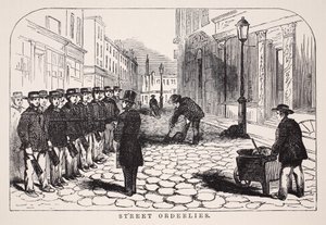 Straßenordner, Illustration aus London Labour and London Poor von Henry Mayhew, veröffentlicht 1862 von English School
