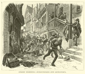 Straßenkämpfe, Burgunder und Armagnacs von English School