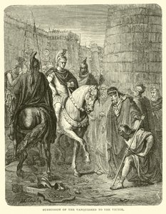 Unterwerfung des Besiegten vor dem Sieger