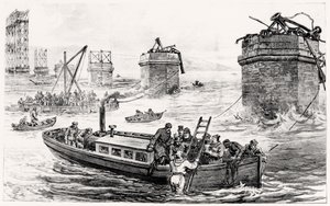 Tay-Brückenkatastrophe: Tauchoperationen auf der Suche nach dem Wrack des Eisenbahnzugs von English School
