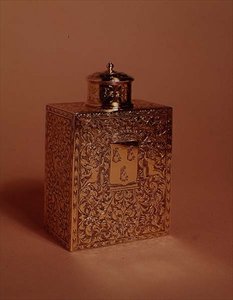 Teedose, dekoriert im Stil von Gribelin, ca. 1700 von English School