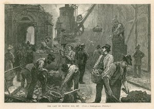 Temple Bar, London, Abriss, 1877 von English School