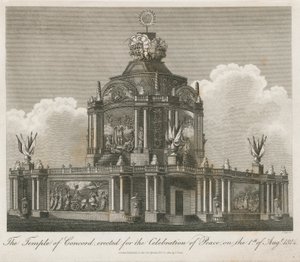 Tempel der Eintracht, errichtet für den Frieden von 1814 von English School
