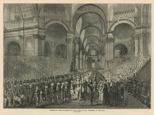 Dankesbesuch von König George III. in der St. Pauls Kathedrale von English School
