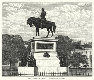 Das Albert-Denkmal, Charlotte Square (Stich) von English School
