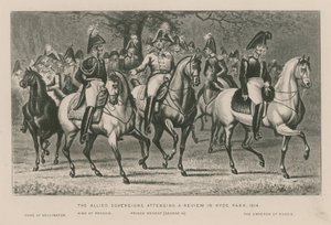 Die alliierten Souveräne bei einer Parade im Hyde Park, 1814 von English School