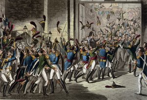 Die Ankunft Napoleons (1769-1821) in den Tuilerien am 20. März 1815 von English School