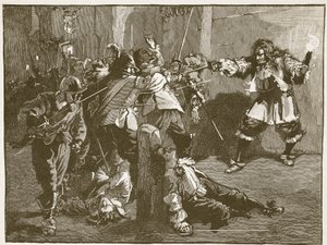 Der Angriff auf John Coventry, Illustration aus Cassells Illustrierter Geschichte Englands von English School