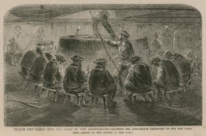Das Atlantikkabel; Verlegung des Kabels in den Laderaum der Agamemnon von English School