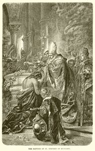 Die Taufe des heiligen Stephan von Ungarn von English School
