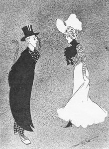 Die nackte Tatsache, Illustration aus The King, 25. Mai 1901 von English School