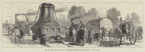 Die große Glocke für St. Paul, Prozession auf dem Weg nach London (Gravur)