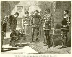 Der Schwarze Prinz und die Herolde des französischen Königs von English School