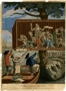 Die Bostoner in Not, 1774 von English School
