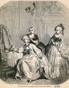 Das Boudoir einer Pariser Dame im letzten Jahrhundert, 1789 von English School