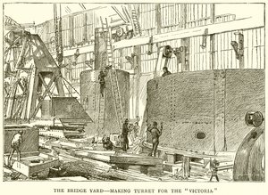 Die Brückenwerft - Herstellung des Turms für die Victoria von English School