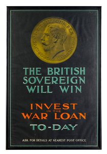 Das britische Pfund wird siegen, WWI-Kriegsanleihe-Poster von English School