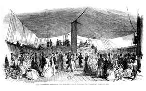 Die Canterbury-Siedlung, Neuseeland - Skizze an Bord des Auswandererschiffs Randolph, 1850