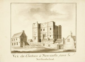 Das Schloss, Newcastle upon Tyne (Tinte & Bleistift auf Papier)