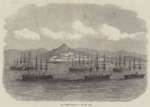 Das Kanalschwadron in der Bucht von Vigo, Spanien